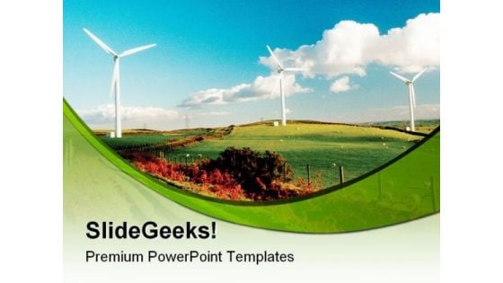 Wind Farm Nature PowerPoint Templates And PowerPoint Backgrounds 0211