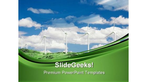 Wind Farm Technology PowerPoint Templates And PowerPoint Backgrounds 0711