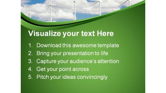 Wind Farm Technology PowerPoint Themes And PowerPoint Slides 0711