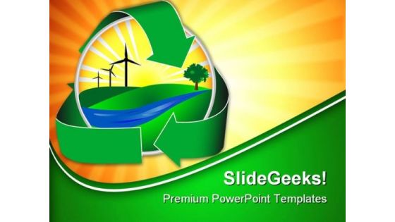 Wind Power Icon Nature PowerPoint Backgrounds And Templates 1210