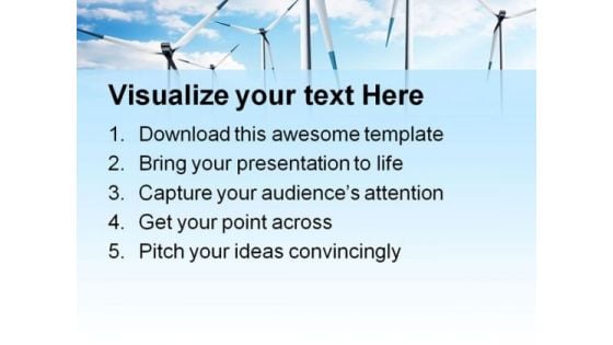 Wind Power Turbine Industrial PowerPoint Templates And PowerPoint Backgrounds 0211