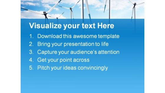 Wind Power Turbine Industrial PowerPoint Templates And PowerPoint Backgrounds 0211