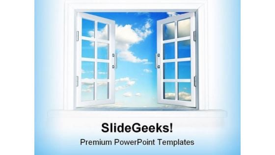 Window To Freedom Nature PowerPoint Backgrounds And Templates 0111