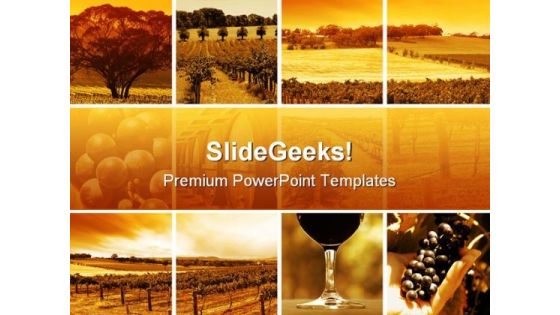 Wine Montage Nature PowerPoint Themes And PowerPoint Slides 0811