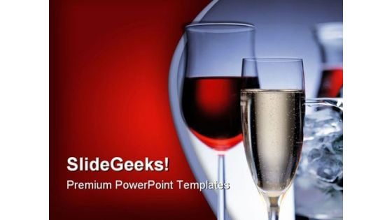 Wine People PowerPoint Template 0810