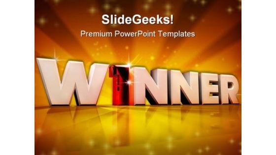 Winner Leadership Business PowerPoint Backgrounds And Templates 1210