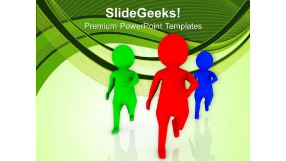 Winner Of Business Race PowerPoint Templates Ppt Backgrounds For Slides 0513