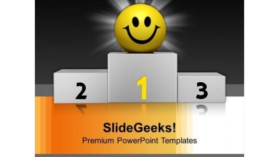 Winner Smiley Leadership PowerPoint Templates And PowerPoint Themes 1112