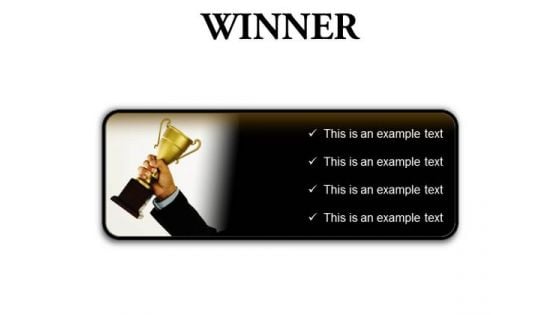 Winner Success PowerPoint Presentation Slides R