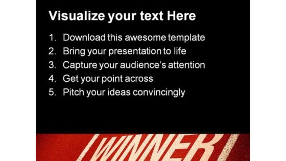 Winner Success PowerPoint Themes And PowerPoint Slides 0811
