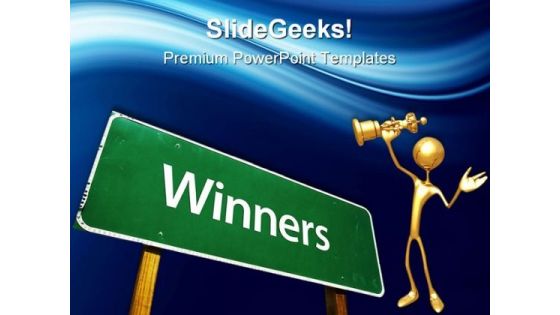 Winners Success PowerPoint Themes And PowerPoint Slides 0811