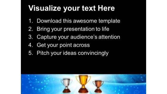 Winners Trophy Business PowerPoint Templates Ppt Background For Slides 1112
