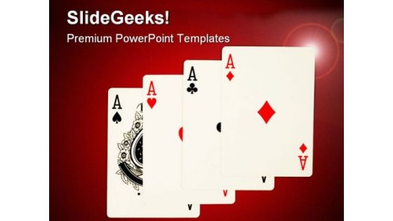 Winning Cards Game PowerPoint Templates And PowerPoint Backgrounds 0611