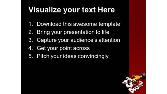 Winning Trophy Numbers PowerPoint Templates And PowerPoint Themes 1012