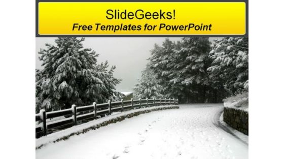 Winters Road PowerPoint Templates