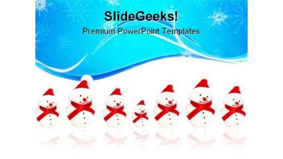Winter Snowmen Festival PowerPoint Themes And PowerPoint Slides 0911