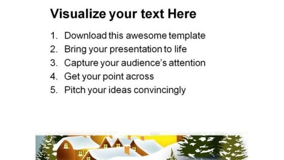 Winter Town Festival PowerPoint Themes And PowerPoint Slides 0811
