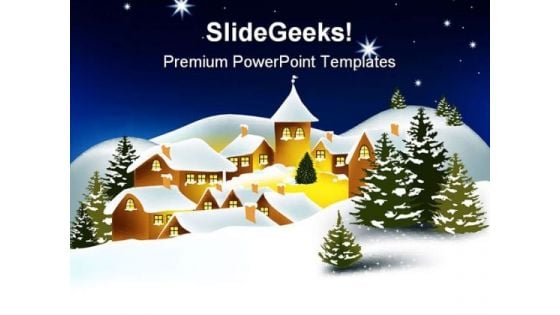 Winter Town Festival PowerPoint Themes And PowerPoint Slides 0811