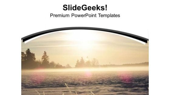 Winter View For With Sunshine PowerPoint Templates Ppt Backgrounds For Slides 0613 Winter View For With Sunshine PowerPoint Templates Ppt Backgrounds For Slides 0613