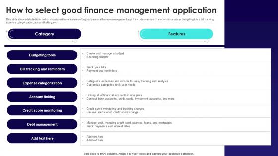 Wireless Banking To Improve How To Select Good Finance Management Fin SS V