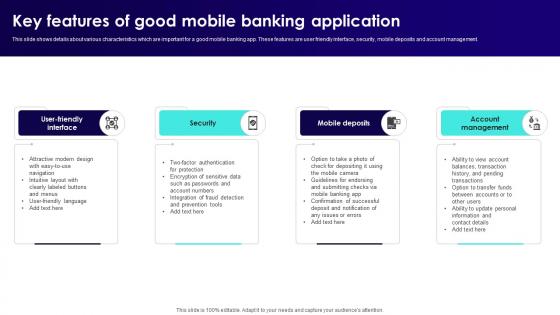 Wireless Banking To Improve Key Features Of Good Mobile Banking Application Fin SS V