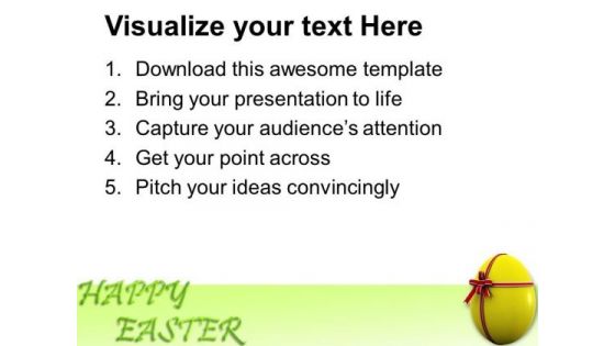 Wish Happy Easter With Surprise Egg PowerPoint Templates Ppt Backgrounds For Slides 0313