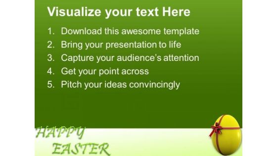 Wish Happy Easter With Surprise Egg PowerPoint Templates Ppt Backgrounds For Slides 0313