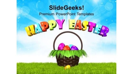 Wish You Happy Easter With Bright Theme PowerPoint Templates Ppt Backgrounds For Slides 0313