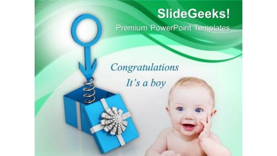 Wishes And Gifts On Male Birth PowerPoint Templates Ppt Backgrounds For Slides 0813
