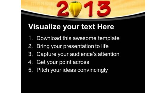 Wishes For New Year 2013 PowerPoint Templates Ppt Backgrounds For Slides 0413