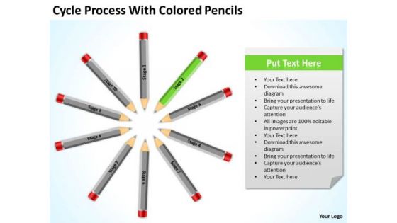 With Colored Pencils Ppt How To Start Business Plan Writing PowerPoint Templates