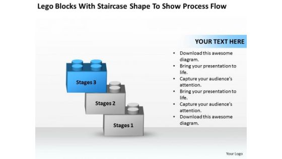 With Staircase Shape To Show Process Flow Ppt Business Plan Writers PowerPoint Templates