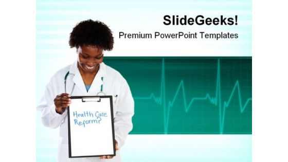 Woman Doctor Health PowerPoint Themes And PowerPoint Slides 0911