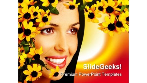 Woman Face Beauty PowerPoint Templates And PowerPoint Backgrounds 0211