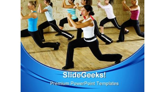 Women At Fitness Club Health PowerPoint Templates And PowerPoint Backgrounds 0611