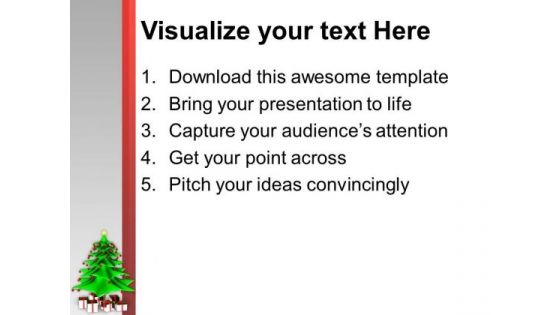 Wonderful Christmas Tree With Gifts PowerPoint Templates Ppt Backgrounds For Slides 1212