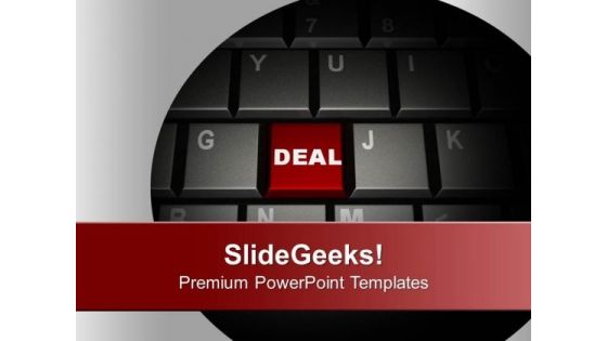 Word Deal On Computer Keyboard Business PowerPoint Templates Ppt Backgrounds For Slides 0113