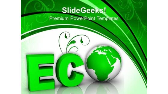 Word Eco Globe And Tree PowerPoint Templates Ppt Backgrounds For Slides 0113