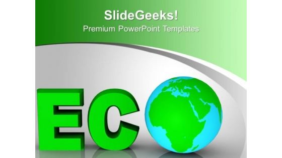 Word Eco Globe Environment Concept PowerPoint Templates Ppt Backgrounds For Slides 0213