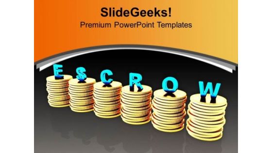 Word Escrow To Show Investment Business PowerPoint Templates Ppt Backgrounds For Slides 0313