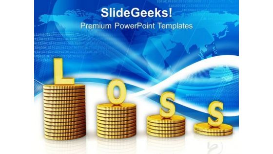 Word Loss On Stack Of Coins PowerPoint Templates Ppt Backgrounds For Slides 0213 Word Loss On Stack Of Coins PowerPoint Templates Ppt Backgrounds For Slides 0213