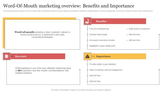 Word Of Mouth Marketing Overview Benefits Organizing Buzzworthy Social Portrait Pdf