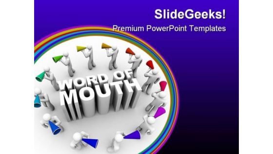 Word Of Mouth People PowerPoint Templates And PowerPoint Backgrounds 0611