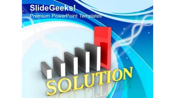 Word Solution With Bar Graph Growth PowerPoint Templates Ppt Backgrounds For Slides 0213 Word Solution With Bar Graph Growth PowerPoint Templates Ppt Backgrounds For Slides 0213