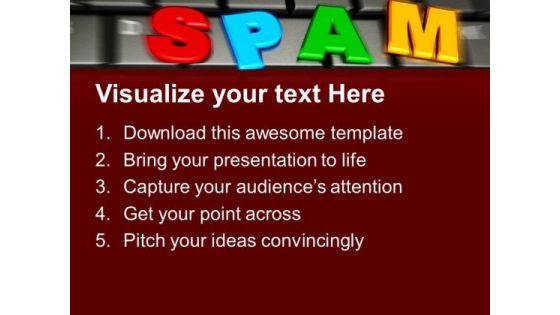 Word Spam Using Colorful Letters On Keyboard PowerPoint Templates Ppt Backgrounds For Slides 1112