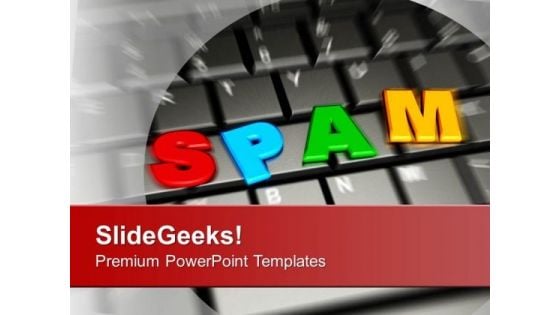 Word Spam Using Colorful Letters On Keyboard PowerPoint Templates Ppt Backgrounds For Slides 1112