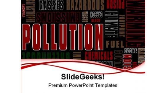 Words Of Pollution Environment PowerPoint Templates And PowerPoint Backgrounds 0211