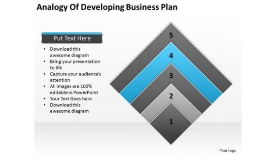 Work Flow Business Process Diagram Analogy Of Developing Plan PowerPoint Slides