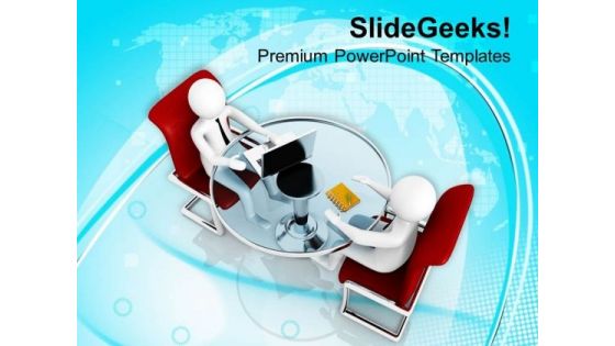 Work On Laptop With Ease PowerPoint Templates Ppt Backgrounds For Slides 0813