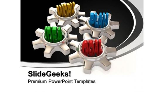 Work Plan And Goal Gearwheels PowerPoint Templates And PowerPoint Themes 0912